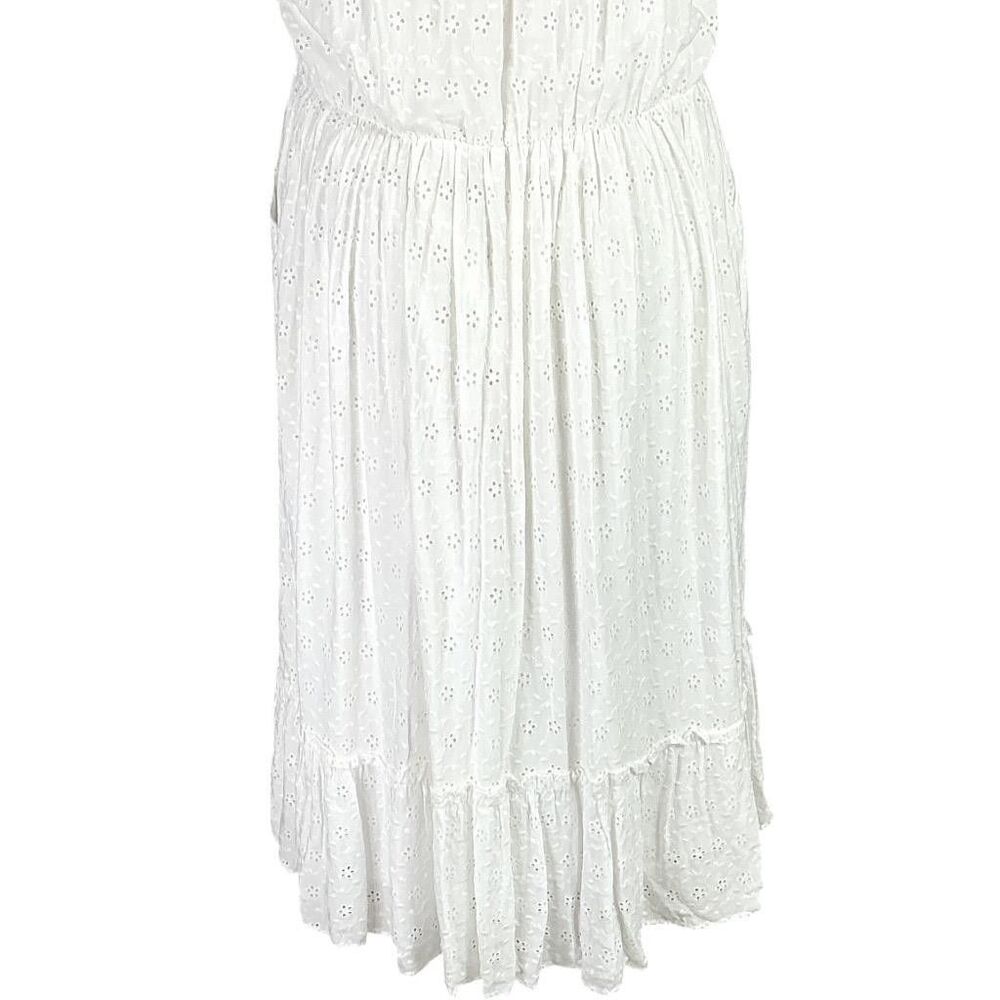 Torrid Halter Midi Dress Women 2X White Voile Eyelet Ruffle Sleeveless - Picture 10 of 12